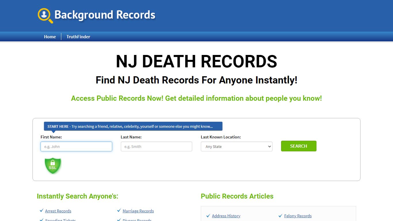 Find Nj Death Records For Anyone